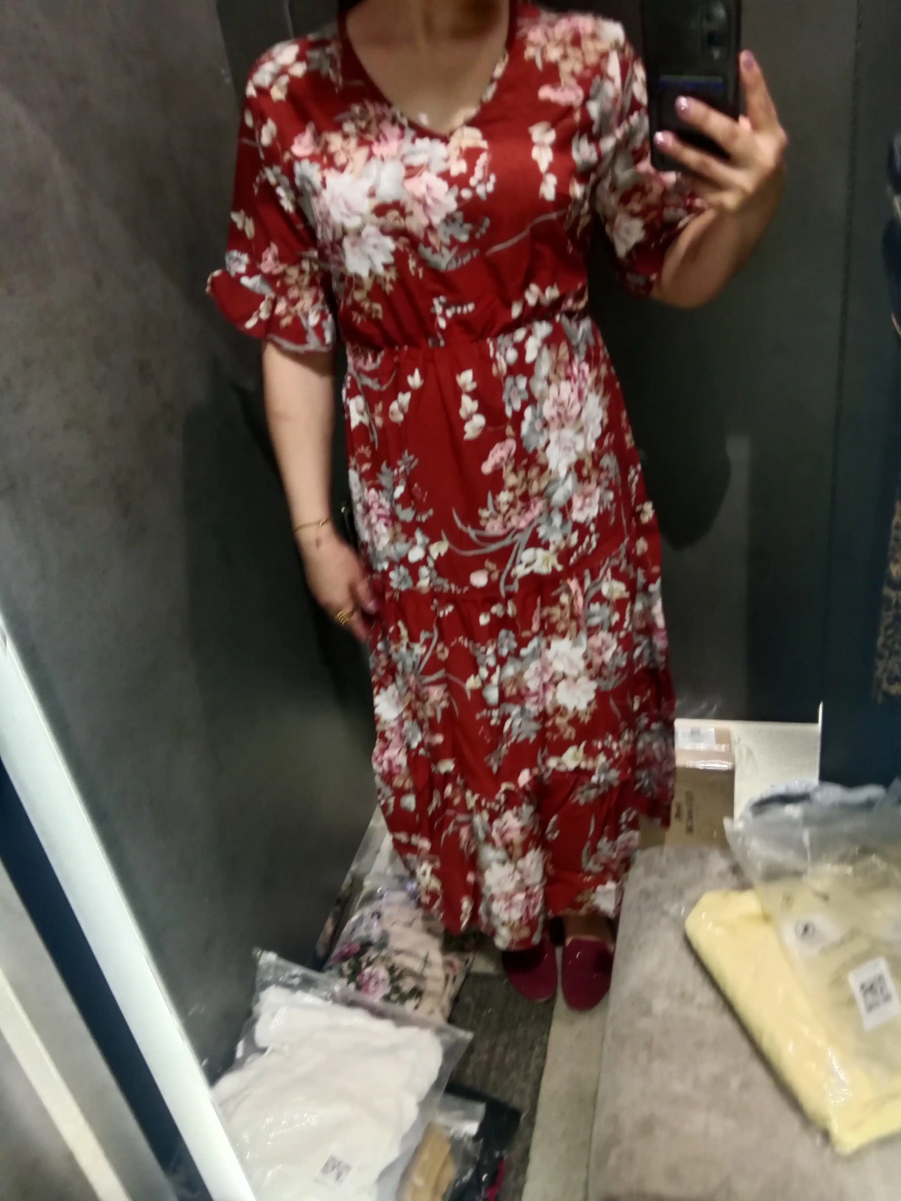 Ayollar uchun yozgi  kiyim ko‘ylak sarafan midi/maksi, gulli, ofis, kundalik uchun S–XL