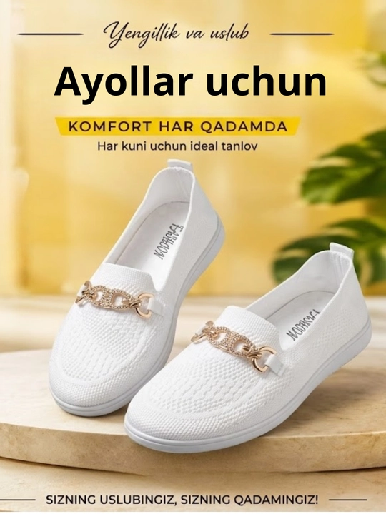 Ayollar va qizlar uchun sliponlar, yoz uchun qulay, o'lchamlar 36 dan 40 gacha - 