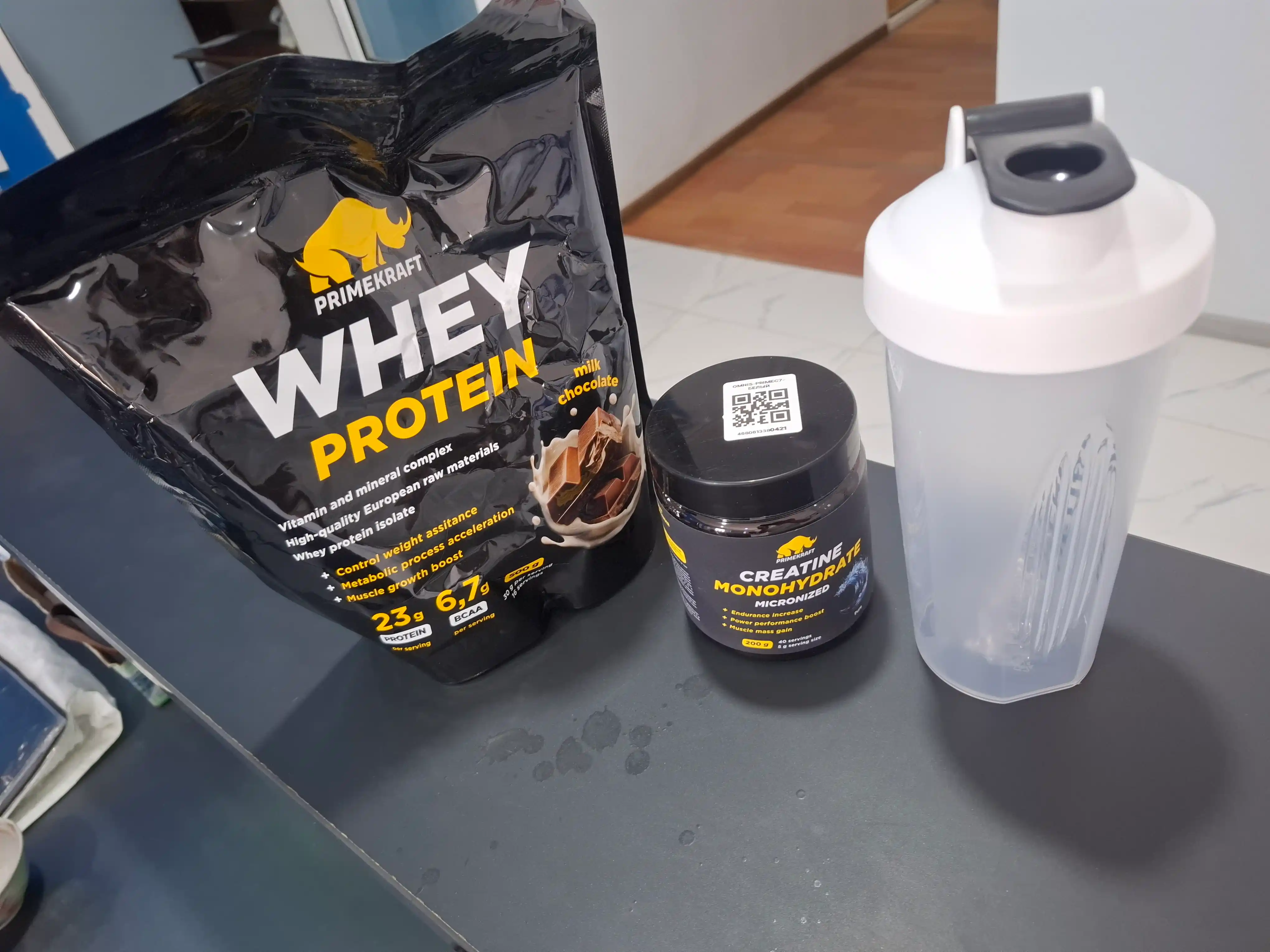 PRIME KRAFT WHEY 500 g, zardob proteini, 1 porsiyada 23 g oqsil