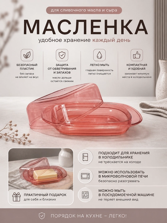 Маслёнка с прозрачной крышкой