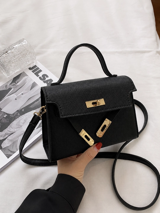 Ayollar mini krossbody sumkasi, PU material, qulfli yopilish