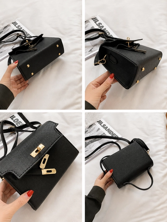 Ayollar mini krossbody sumkasi, PU material, qulfli yopilish