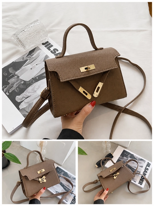 Ayollar mini krossbody sumkasi, PU material, qulfli yopilish