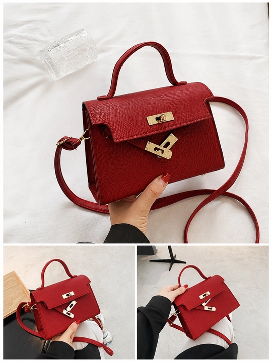 Ayollar mini krossbody sumkasi, PU material, qulfli yopilish
