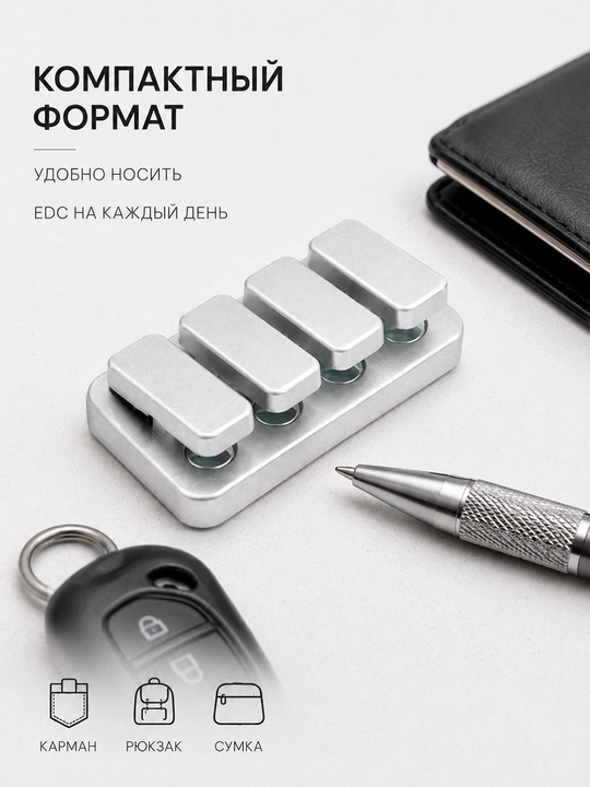 Metall magnitli klikker, antistress o‘yinchoq Clicker