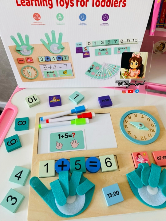 Bolalar uchun Montessori matematik kubiklari, qo‘shish, ayirish o‘quv o‘yinchog‘i - 
