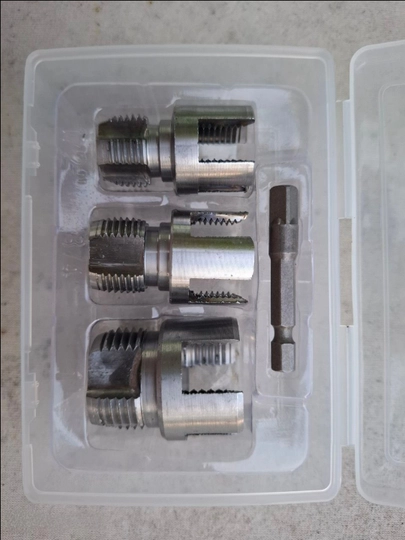 Набор Насадка для нарезки резьбы, для полипропилена, 3 шт 3/4"x1/2  1"