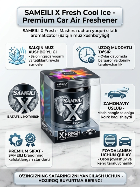 Avtomobil uchun premium aromatizator - 