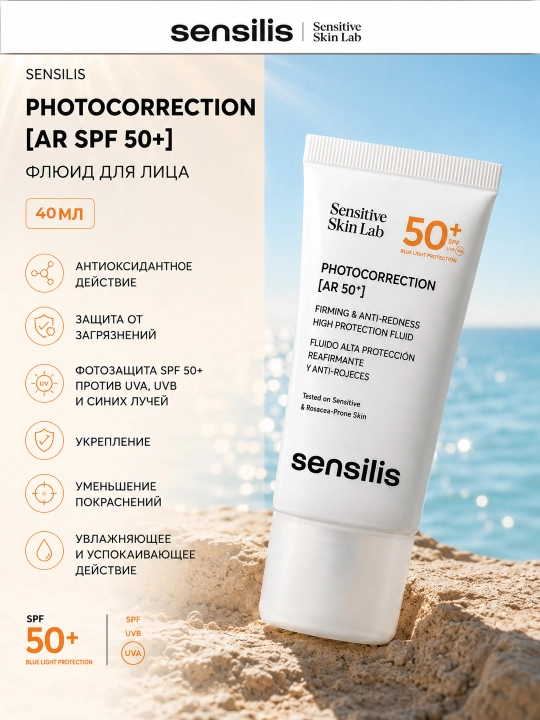 Флюид для лица SENSILIS PHOTOCORRECTION AR SPF50+