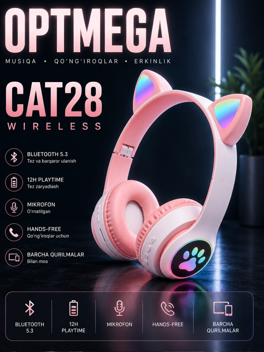 Беспроводные наушники P47 Wireless, с микрофоном, c картой памятью - 