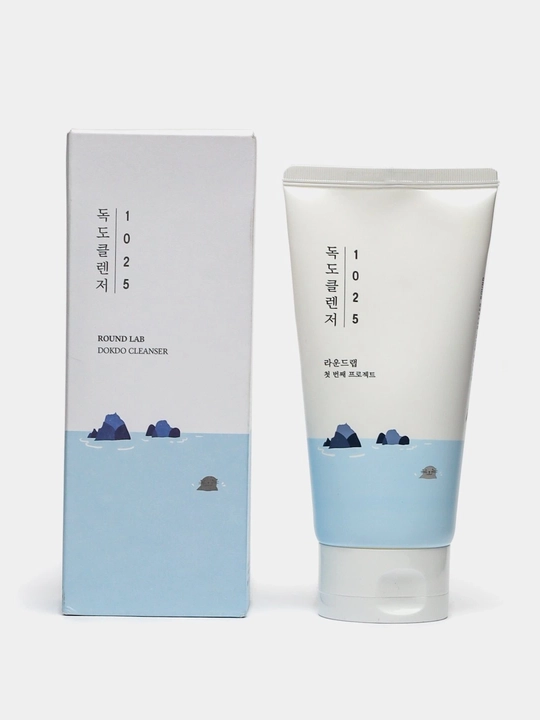Round Lab Dokdo yuvish uchun penka, dengiz suvi, ko'pik, tozalash yuz penka, 150 ml