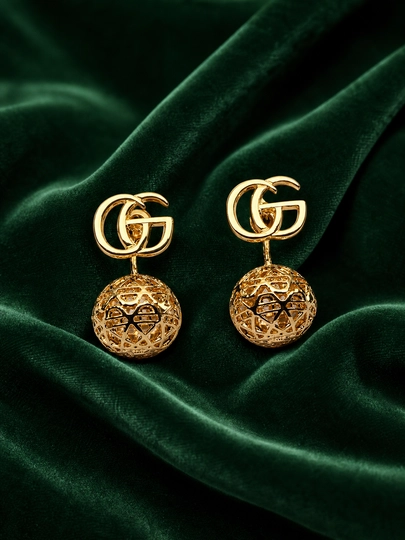 Женские подвесные серьги премиального качества в изысканном стиле GUCCI — PANPICK-A015-ЗОЛОТ