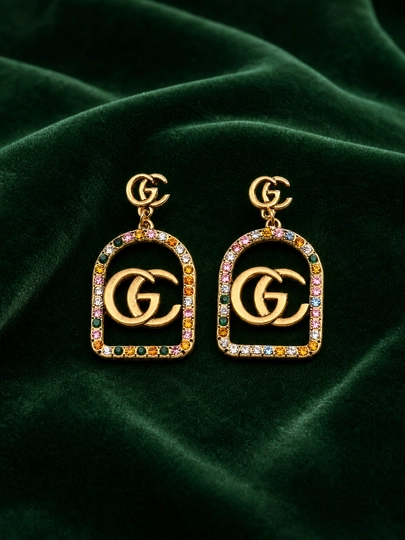 Женские подвесные серьги премиального качества в изысканном стиле GUCCI — PANPICK-A015-КОНФЕТН