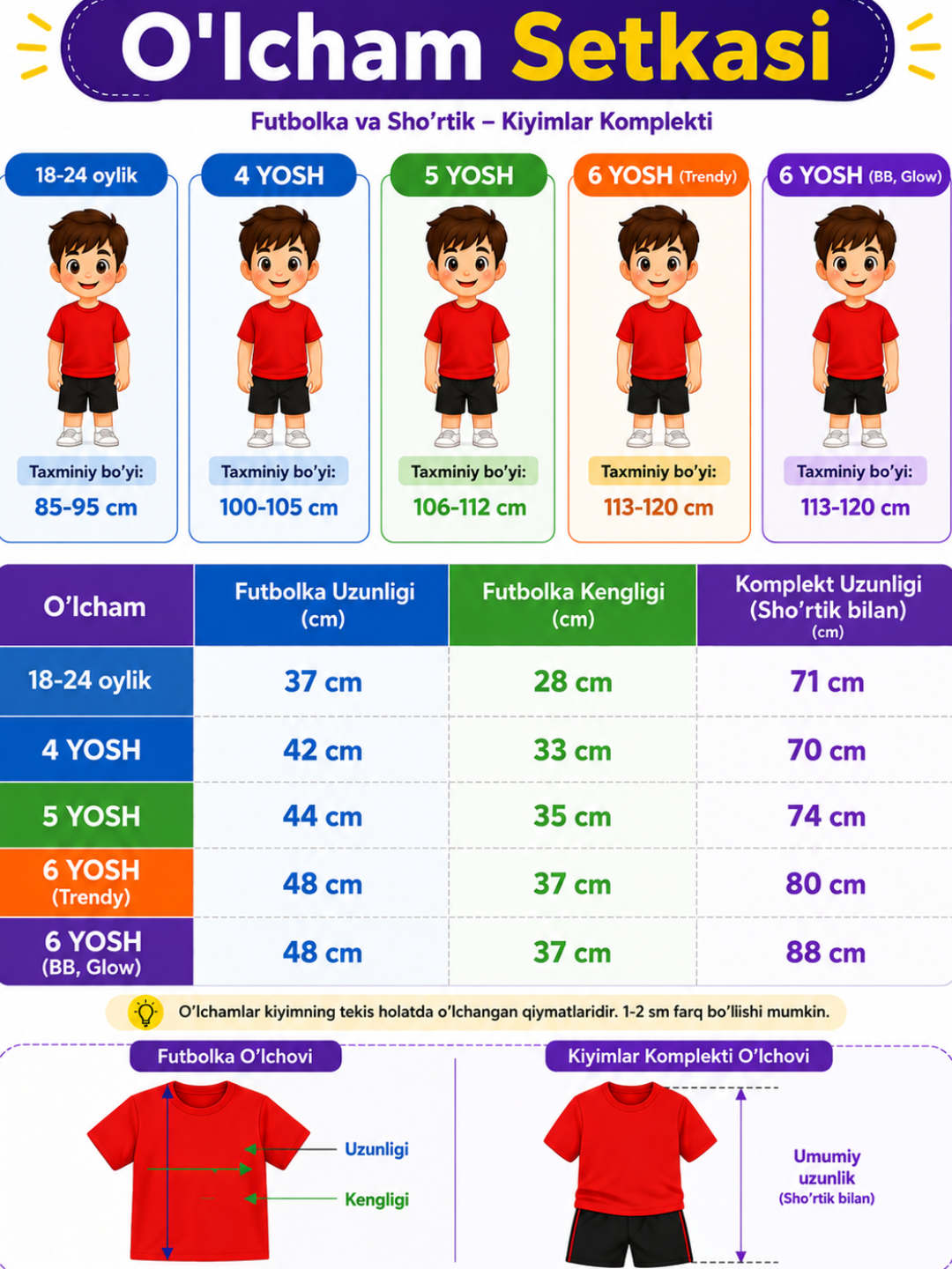 Детский комплект одежды: футболка и шорты (4, 5, 6 лет)