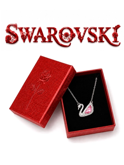 Украшения в форме лебедя для девочек, в подарочной коробке, SWAROVSKI — TAMOORE-SWANSIP-АМЕТИС