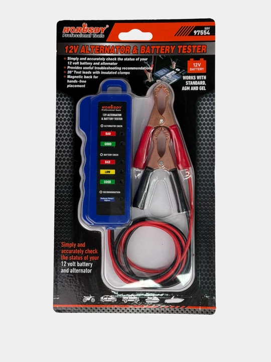 12V generator va akkumulyator tester – avto diagnostika qurilmasi
