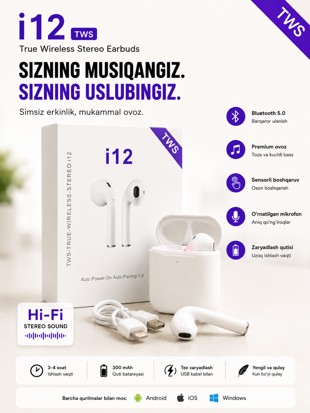 Беспроводные наушники i16 MAX V5.3 Bluetooth-наушники TWS-наушники - 