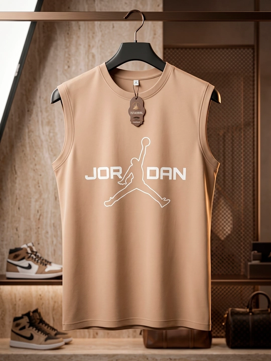 Jordan printli erkaklar yengsiz futbolkasi sport va kundalik kiyish uchun L-3XL