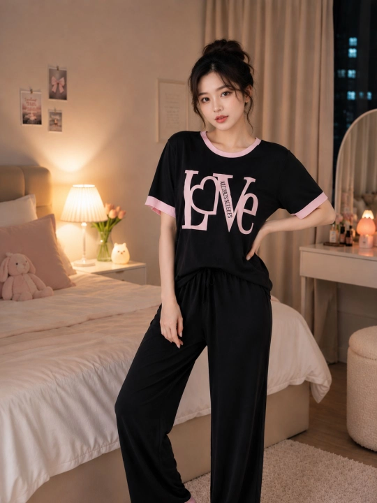 Pijama ayollar uchun, uy kiyimi, yengil matodan, o'lchamlar 46-48-50, M, L - 