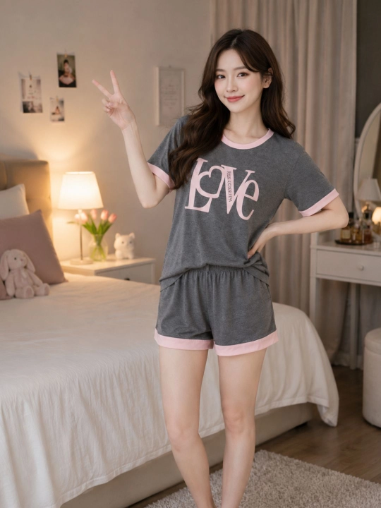 Pijama ayollar uchun, uy kiyimi, yengil matodan, o'lchamlar 46-48-50, M, L