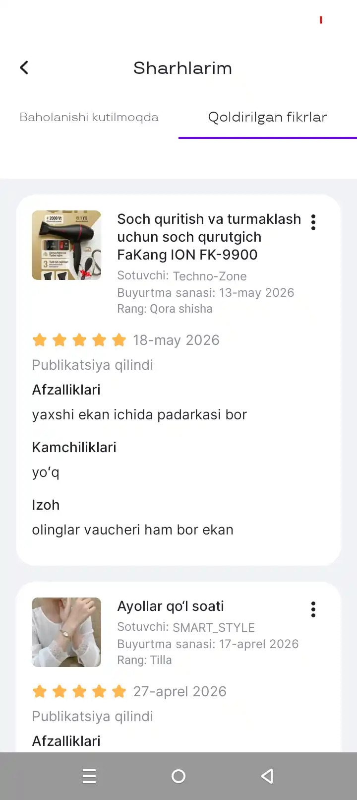 Soch quritish va parvarishlash uchun FaKang ION FK-9900 fen