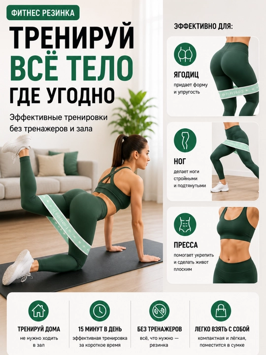 Фитнес резинка, тканевая фитнес резинка, эспандер для ног, резинка для ягодиц