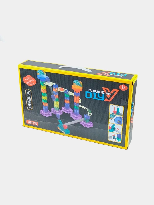 Marble Run konstruktori 58 detal, 3+ yosh, kichik motorika va mantiqiy rivojlanish