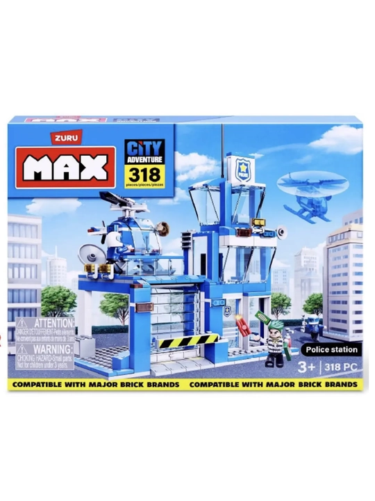 Конструктор MAX CITY Полицейский участок 318 деталей, лего конструктор для детей 3+