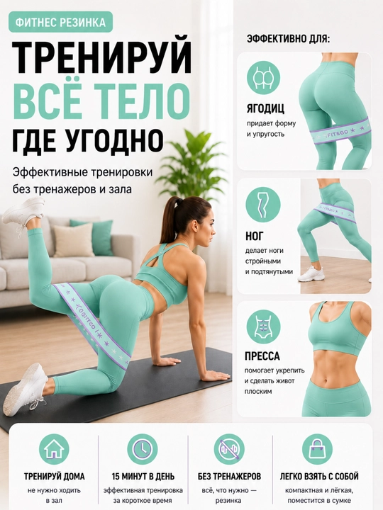 Фитнес резинка, тканевая фитнес резинка, эспандер для ног, резинка для ягодиц