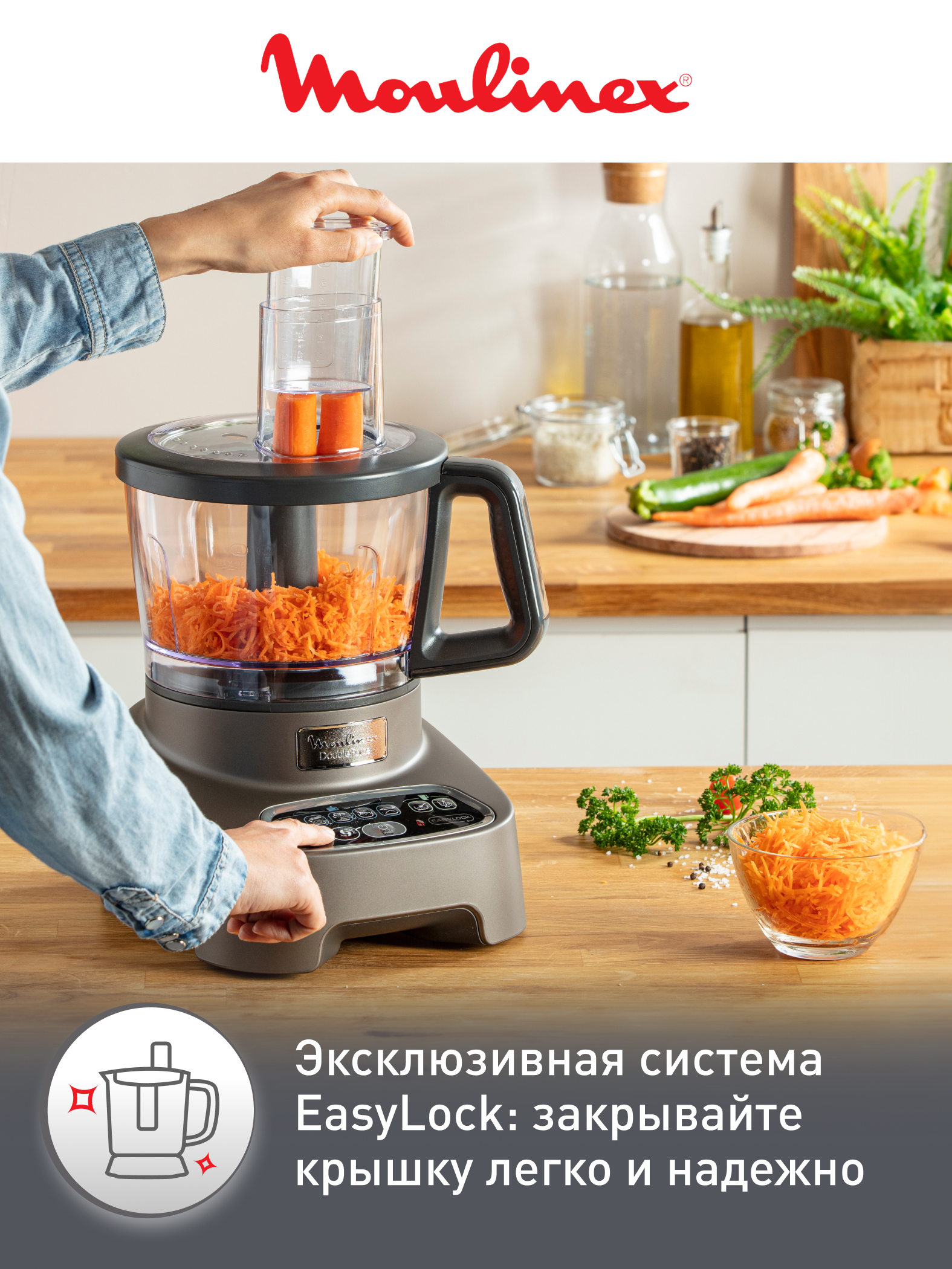 Кухонный комбайн Moulinex Double Force FP827E10
