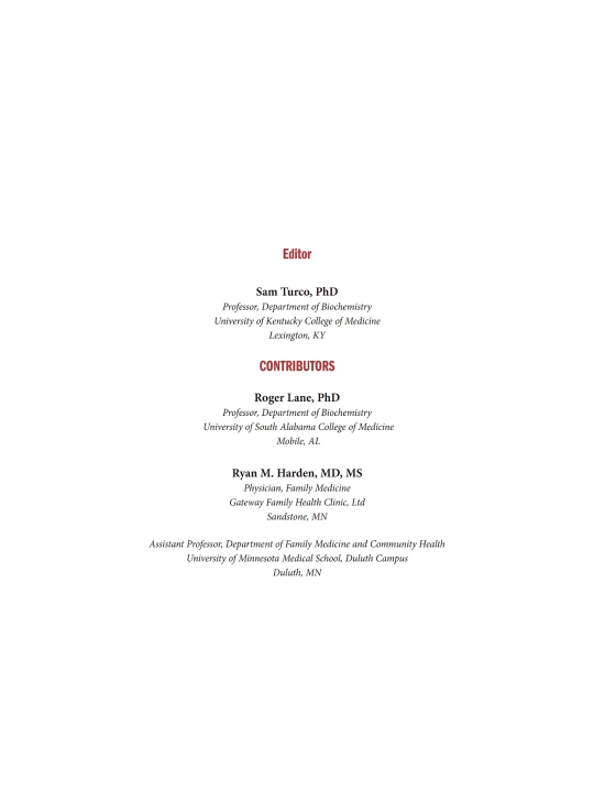 PRECLINICAL BIOCHEMISTRY AND MEDICAL GENETICS REVIEW2023 — SAM TURCO, PHD