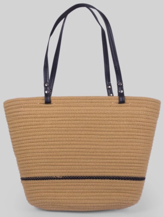 Yelkaga osiladigan katta somonli plyaj sumkasi — shopper