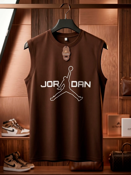 Jordan printli erkaklar yengsiz futbolkasi sport va kundalik kiyish uchun L-3XL