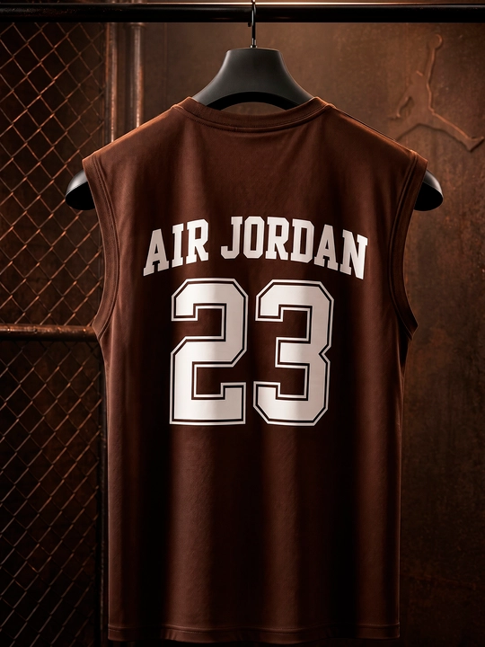 Jordan printli erkaklar yengsiz futbolkasi sport va kundalik kiyish uchun L-3XL