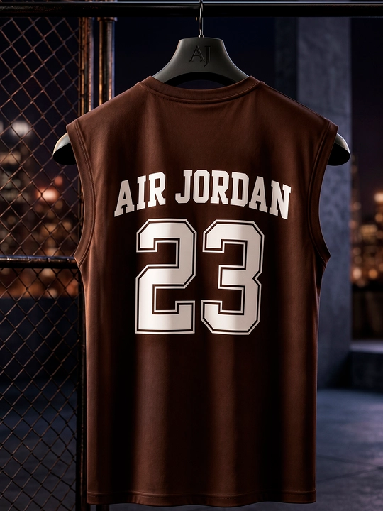 Jordan printli erkaklar yengsiz futbolkasi sport va kundalik kiyish uchun L-3XL