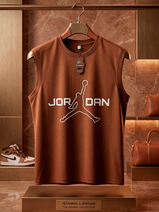 Jordan printli erkaklar yengsiz futbolkasi sport va kundalik kiyish uchun L-3XL