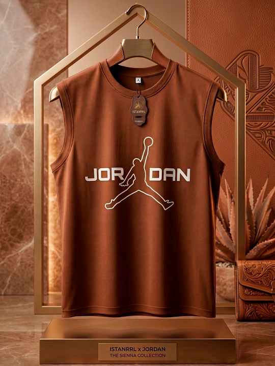 Jordan printli erkaklar yengsiz futbolkasi sport va kundalik kiyish uchun L-3XL