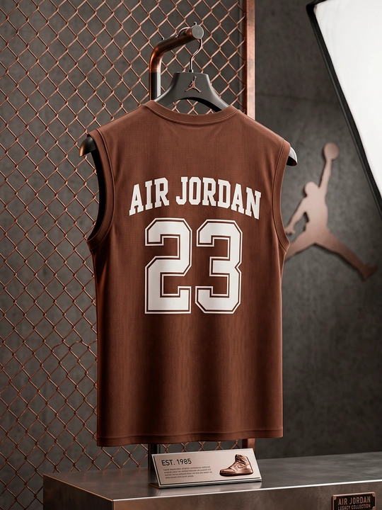 Jordan printli erkaklar yengsiz futbolkasi sport va kundalik kiyish uchun L-3XL