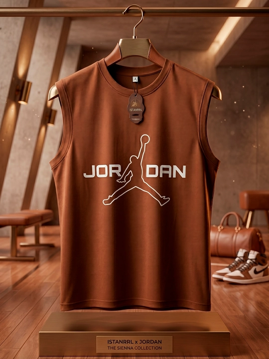 Jordan printli erkaklar yengsiz futbolkasi sport va kundalik kiyish uchun L-3XL
