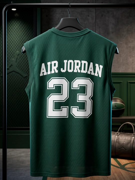 Мужская  Футболка без рукавов Jordan с принтом для спорта и повседневной носки L-3XL