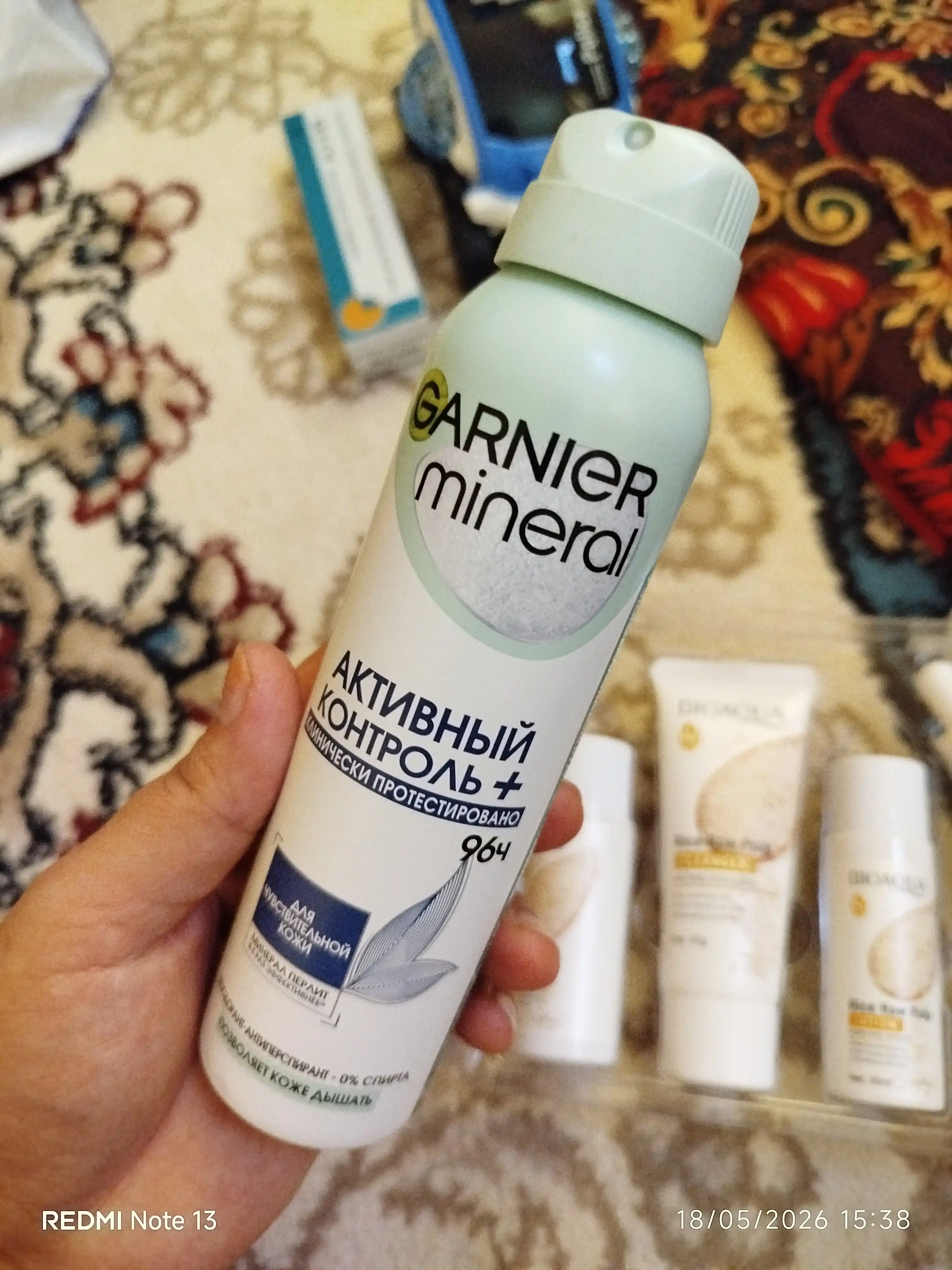 Sprey dezodorant Garnier Mineral Plus, 96 soat, 150 ml
