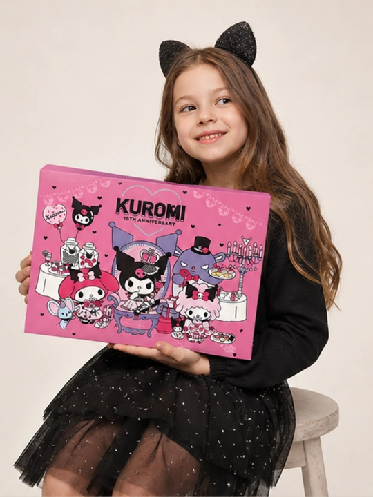 Адвент-календарь, игрушки для девочек, мальчиков Kuromi, Hello Kitty, Stitch, Huntrix, Minecraft
