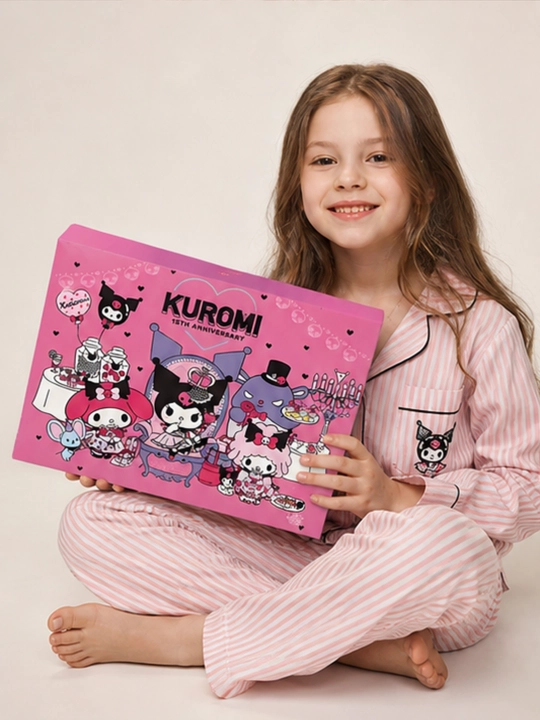 Адвент-календарь, игрушки для девочек, мальчиков Kuromi, Hello Kitty, Stitch, Huntrix, Minecraft