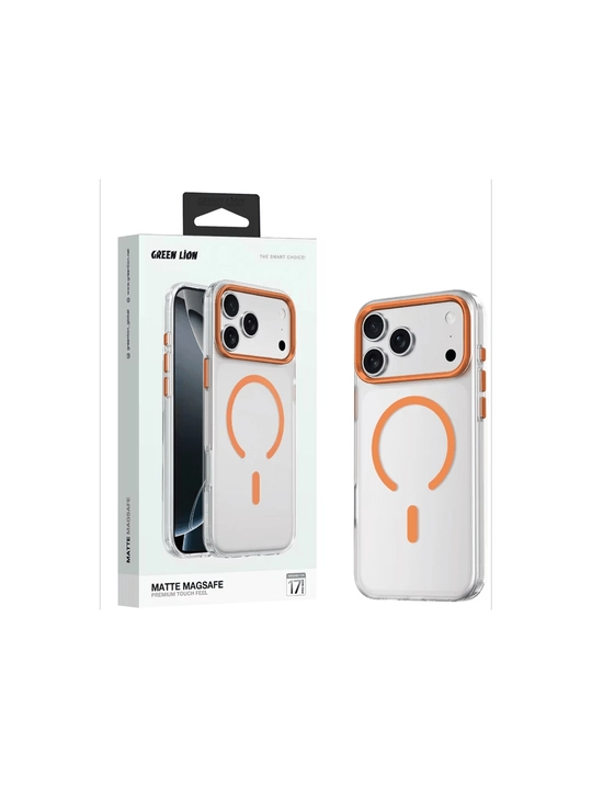 Чехол для iPhone 17 Pro матовый противоударный с MagSafe, защитный Green Lion Matte Case