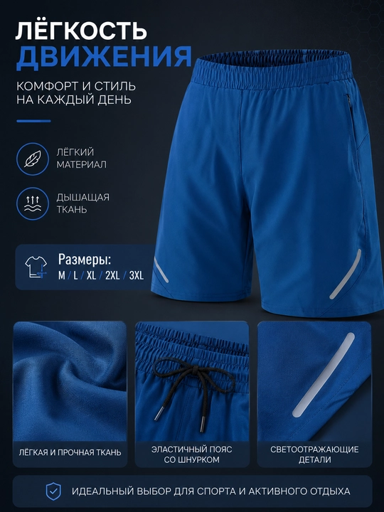 Erkaklar uchun sport shortik,yugurish va fitness,tez quruvchi mato,sport va kundalik uchun