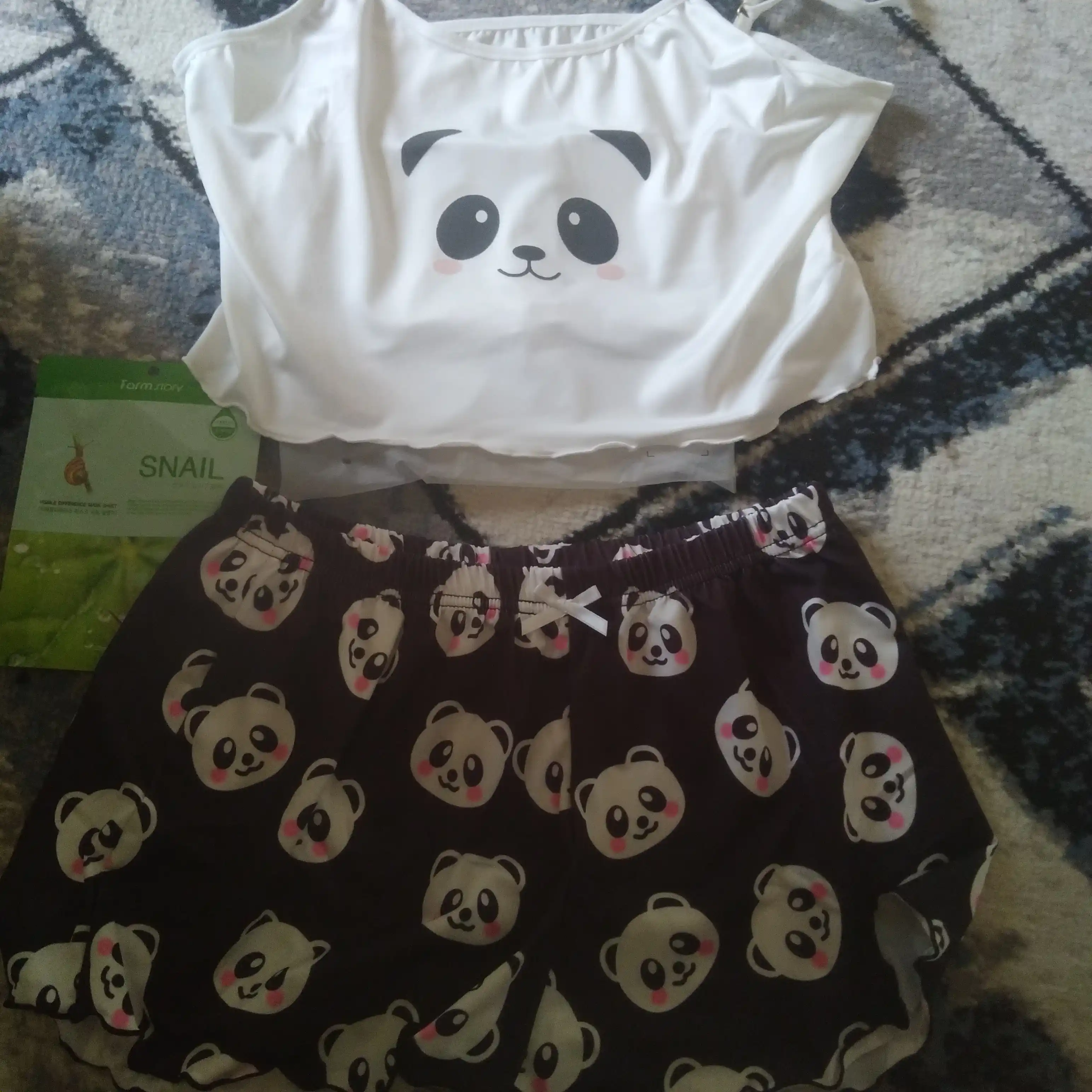 Ayollar yozgi pijamasi, topik, mayka va shortik, yengil uy to‘plami