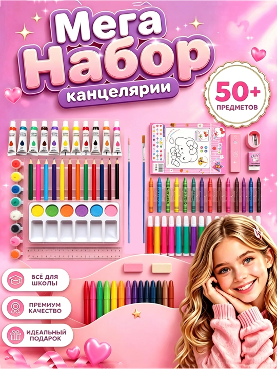 Набор для рисования и творчества 50 +предметов - 