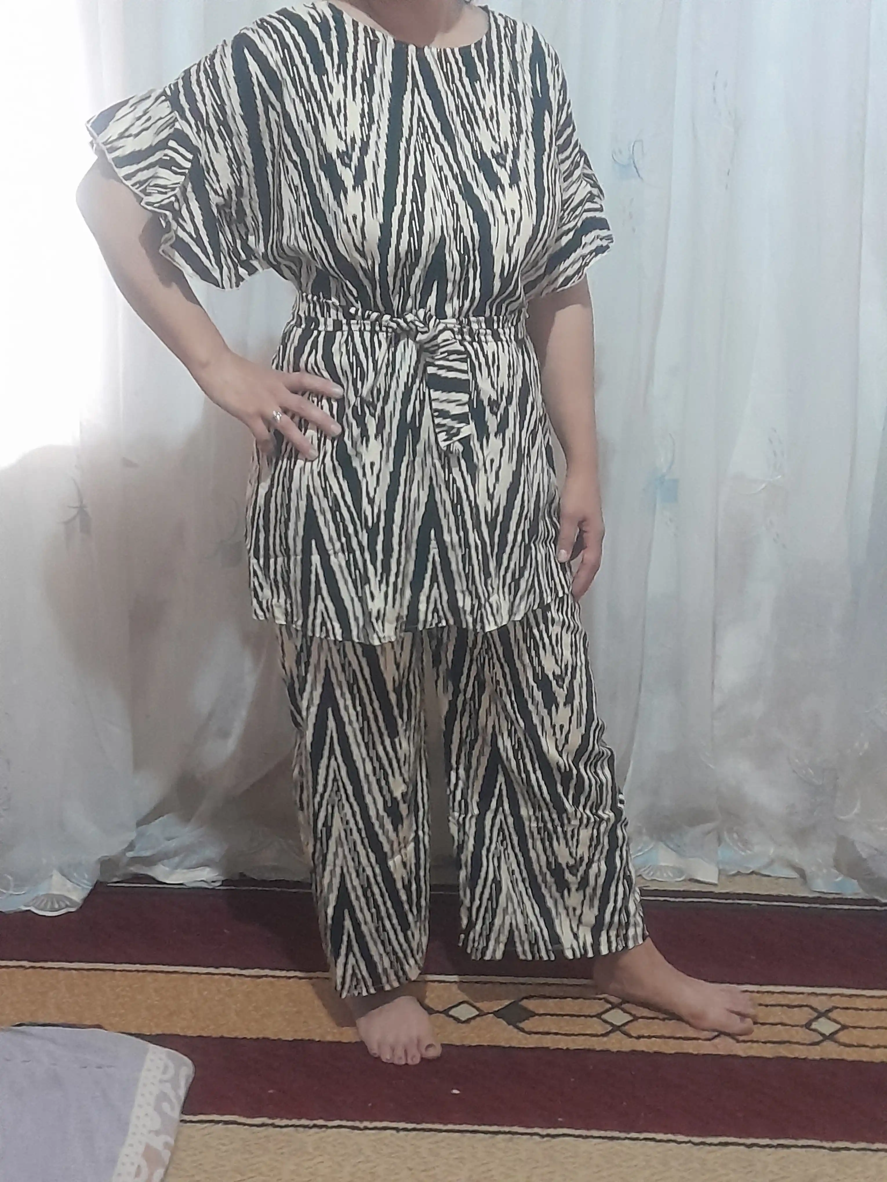 Ayollar uchun yengil, uy kiyimi to‘plami, yumshoq, paxta, poplin