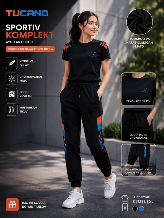 Ayollar uchun yozgi dvoyka, Ayollar kostyumi,  M-4XL - 