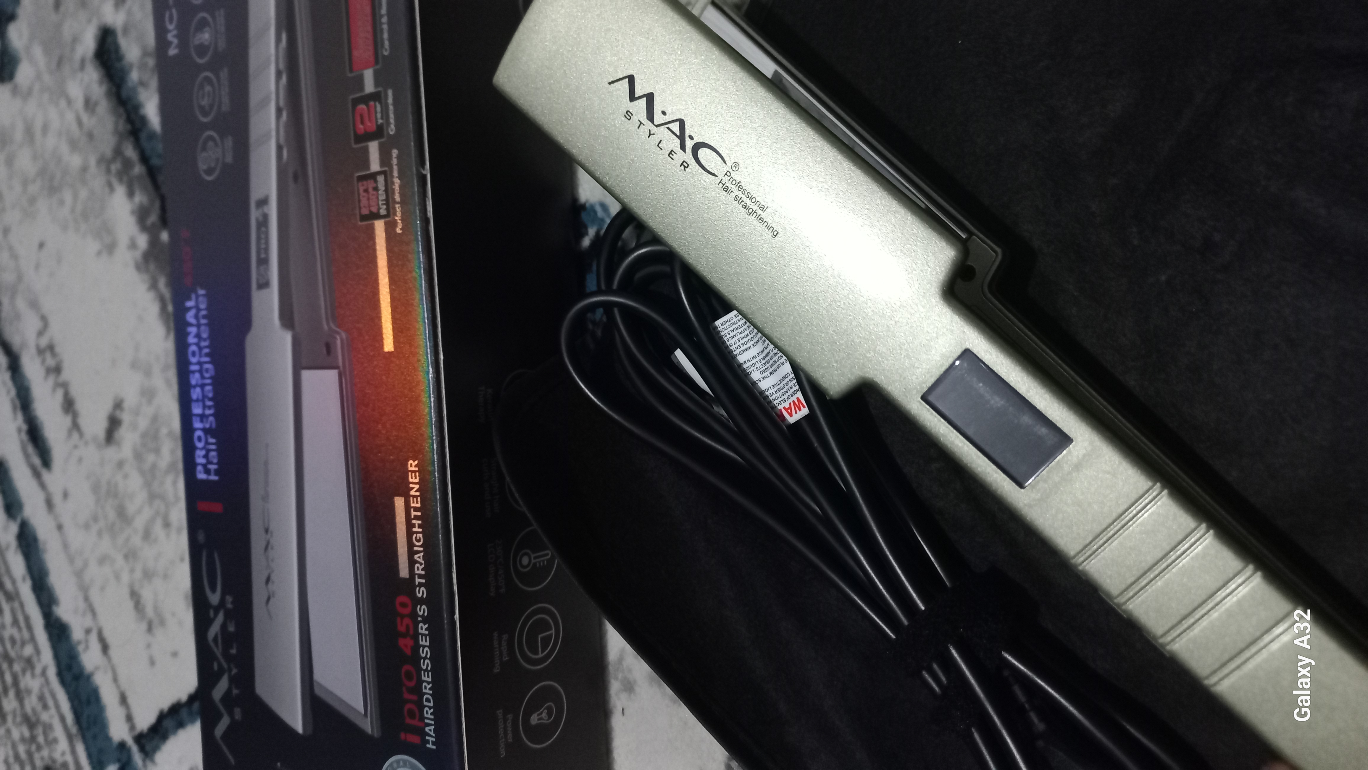 Выпрямитель для волос MAC Styler 5518, керамическое покрытие, быстро нагревается, 450°F